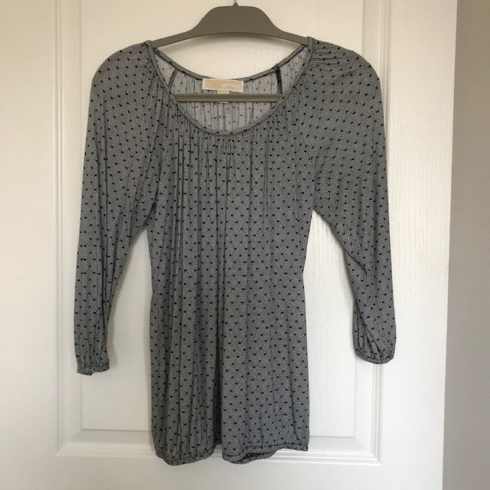 Michael Kors Top in Black and White Pattern